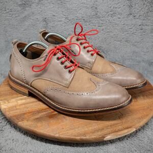 Lucky Men's Hudson Cement Leather & Canvas Wingtip Shoes US Size 11.5 M